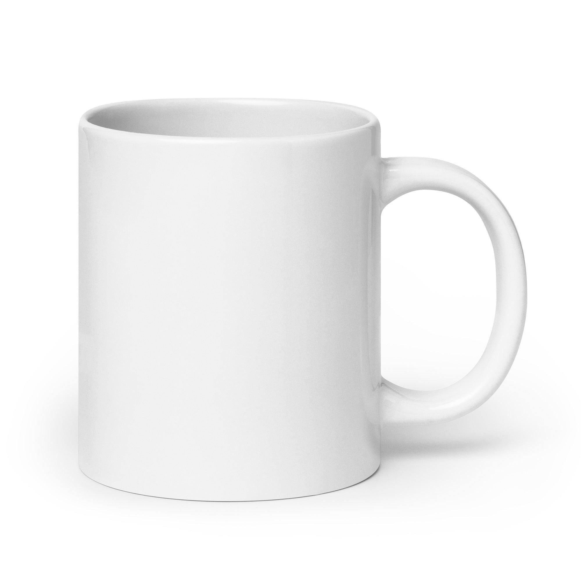 White glossy mug